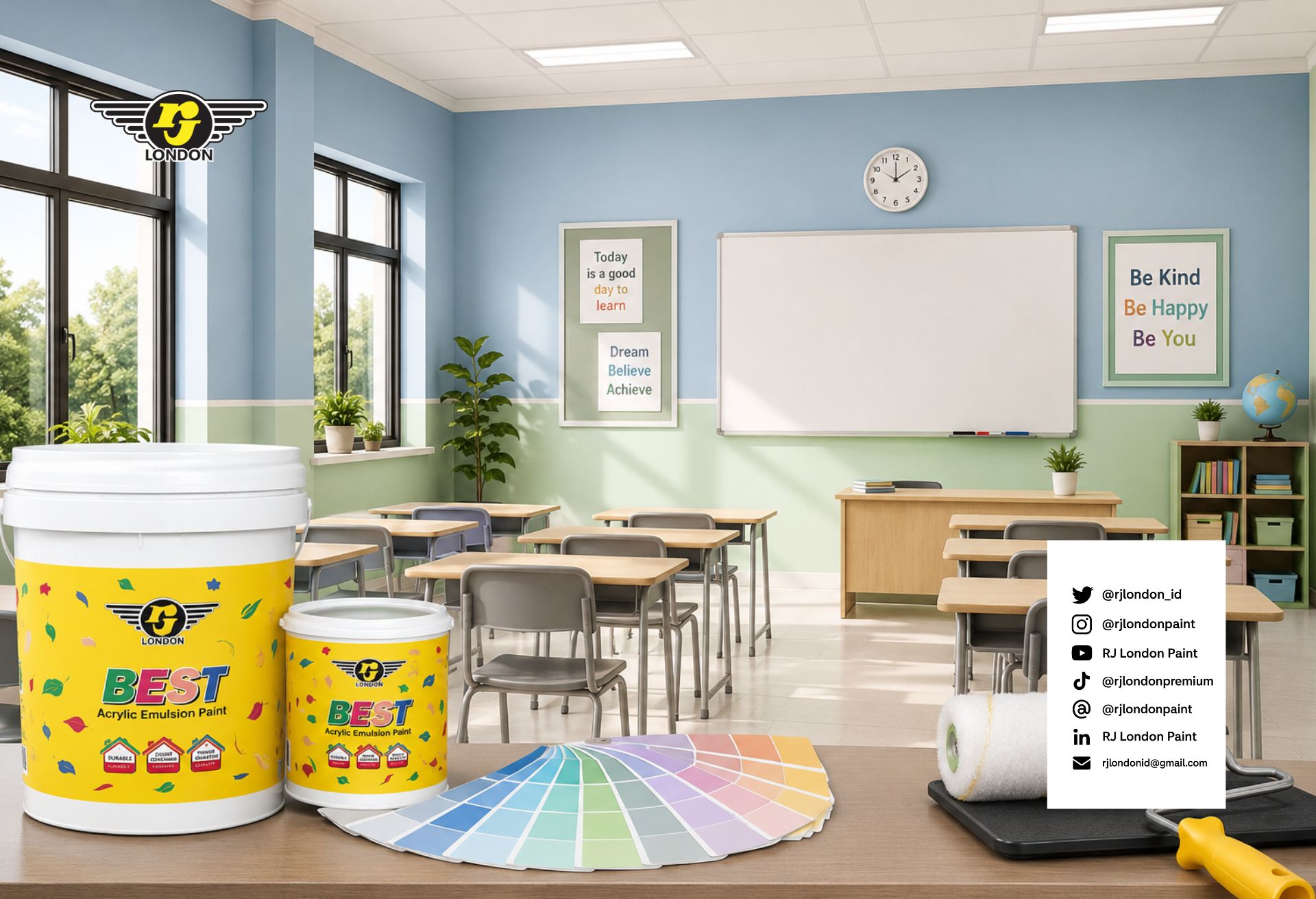 Rekomendasi Warna Cat Kelas Sekolah agar Nyaman Belajar, Lengkap dengan Inspirasi Kombinasinya